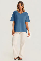 Womens Dark Blue Oversized T Shirts | CicyBell