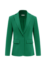 Cicy Bell Womens Dark Green Casual Work Blazers