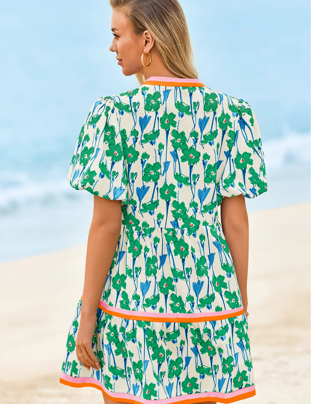 Cicy Bell Women's V-Neck Floral Mini Dress3