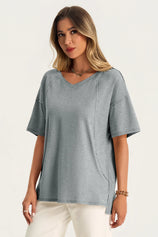 Womens Grey Oversized T Shirts | CicyBell