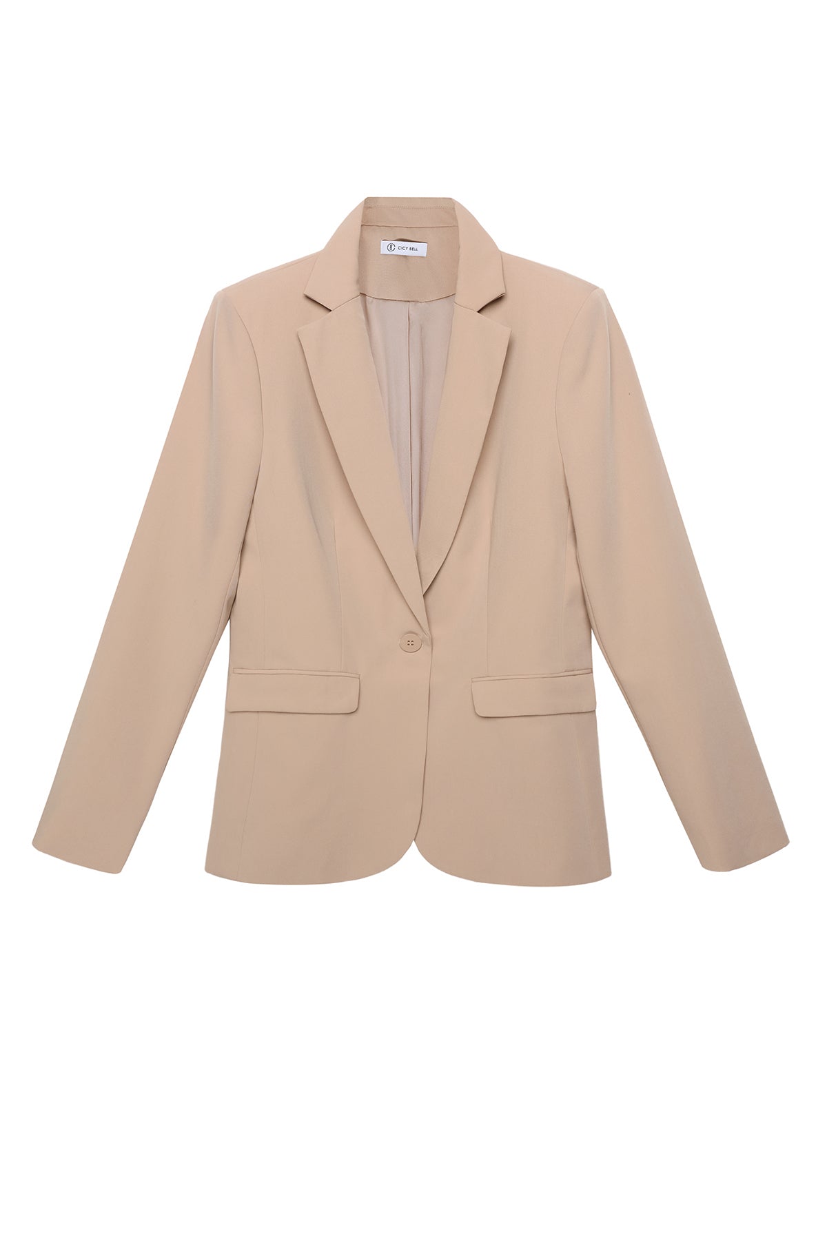 Cicy Bell Womens Khaki Casual Work Blazers