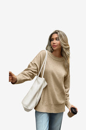 Womens Khaki Casual Long Sleeve Sweaters | CicyBell