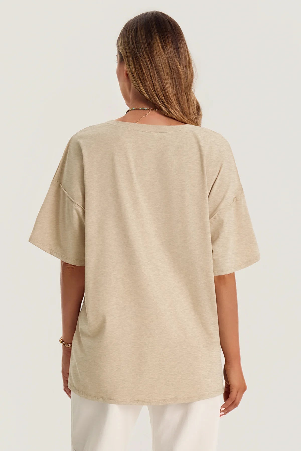 Womens Khaki Oversized T Shirts | CicyBell