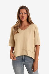 Womens Khaki Oversized T-Shirts | CicyBell
