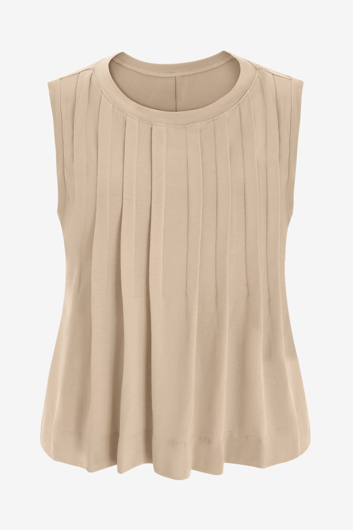 Womens Khaki Peplum Flowy Tank Tops | CicyBell