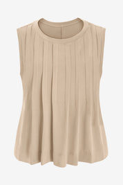 Womens Khaki Peplum Flowy Tank Tops | CicyBell