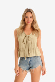 Cicy Bell Women's V-Neck Babydoll Tank Top1