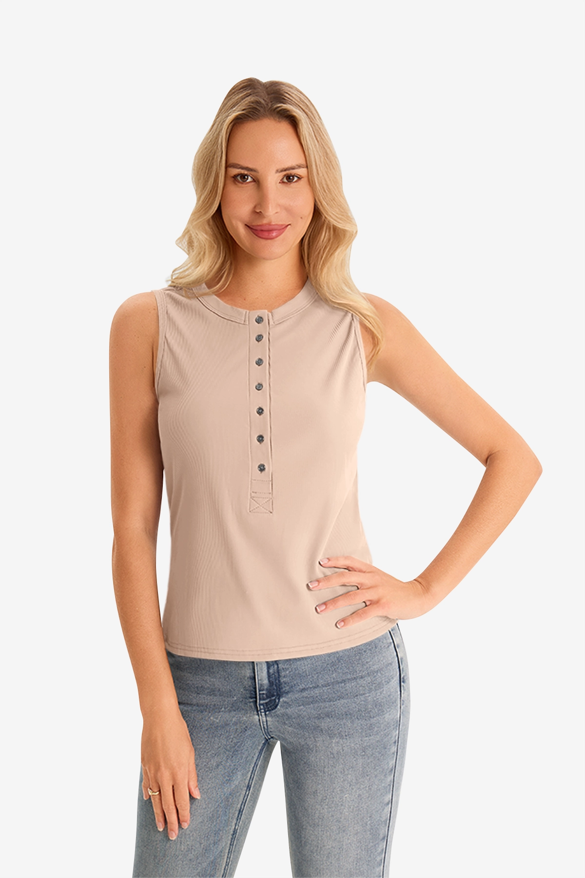 Cicy Bell Women's Henley Tank Top1