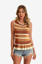 Cicy Bell Women's Striped Sweater Vest1