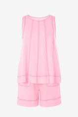 Womens Light Pink Summer 2 Piece Short Sets | CicyBell