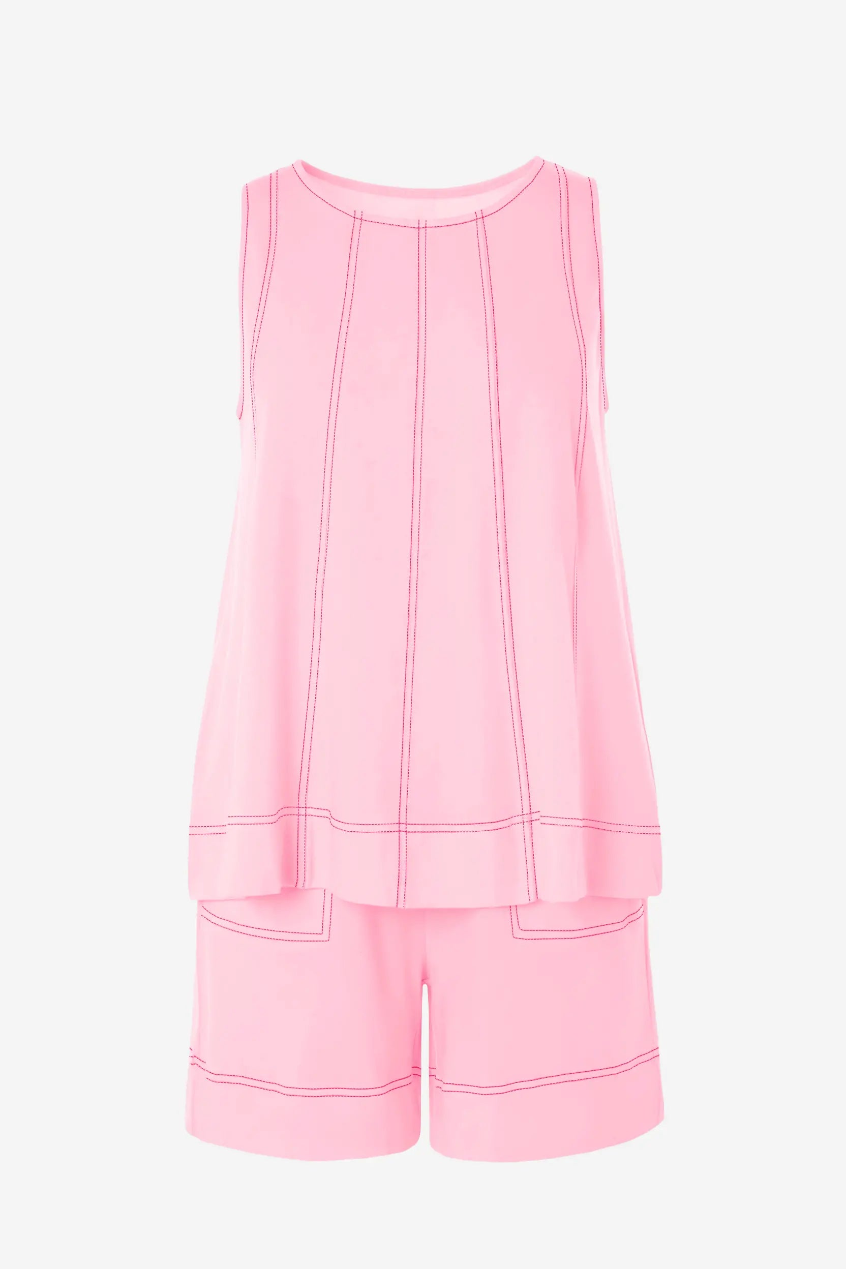 Womens Light Pink Summer 2 Piece Short Sets | CicyBell