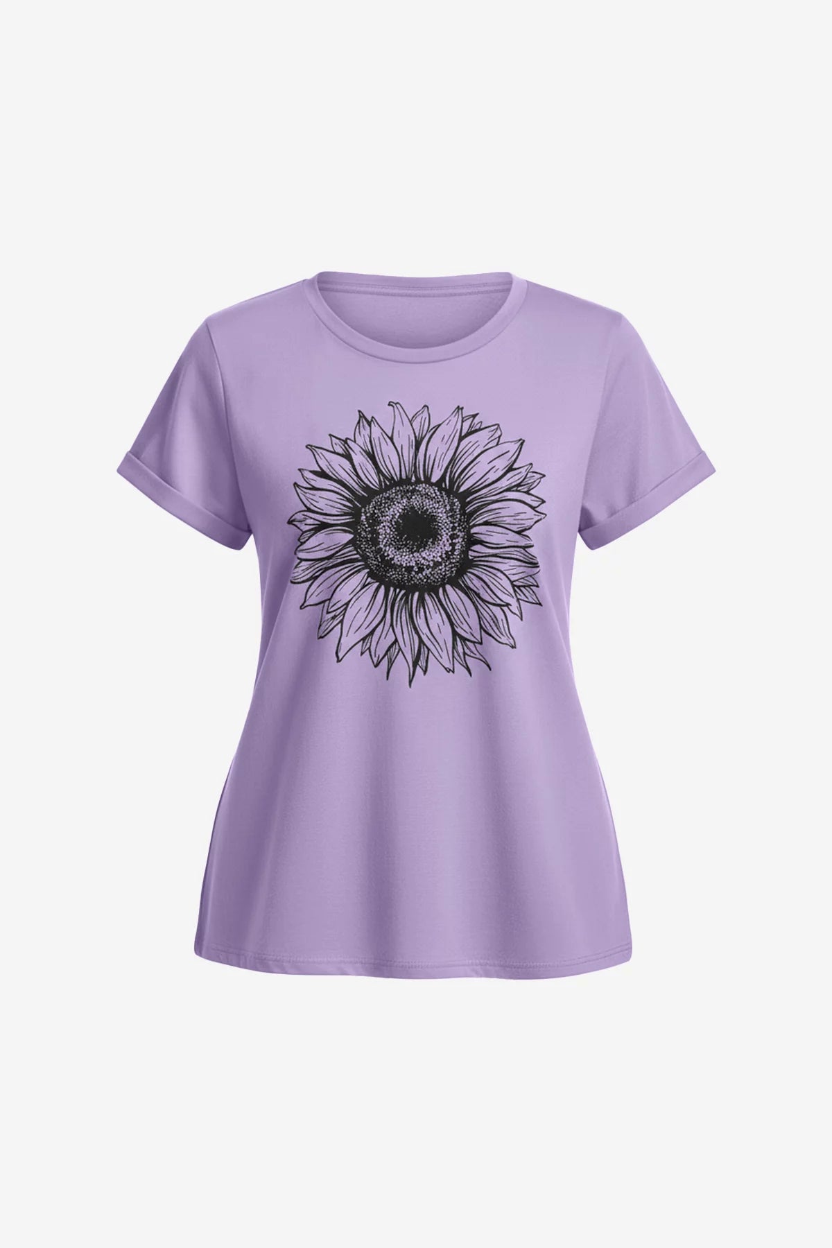 Women's Light Purple T Shirts Short Sleeve | CicyBell