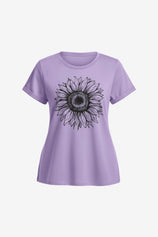 Women's Light Purple T Shirts Short Sleeve | CicyBell
