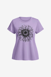 Women's Light Purple T Shirts Short Sleeve | CicyBell