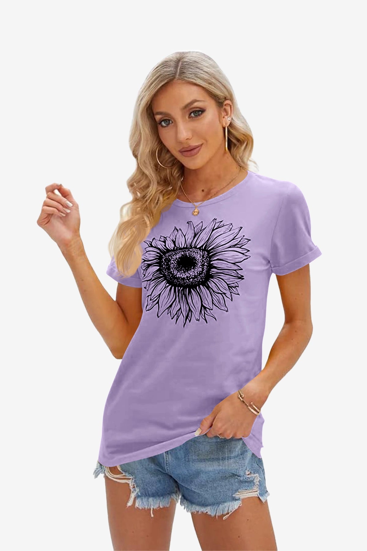 Cicy Bell Women's Sunflower Graphic T-Shirt1
