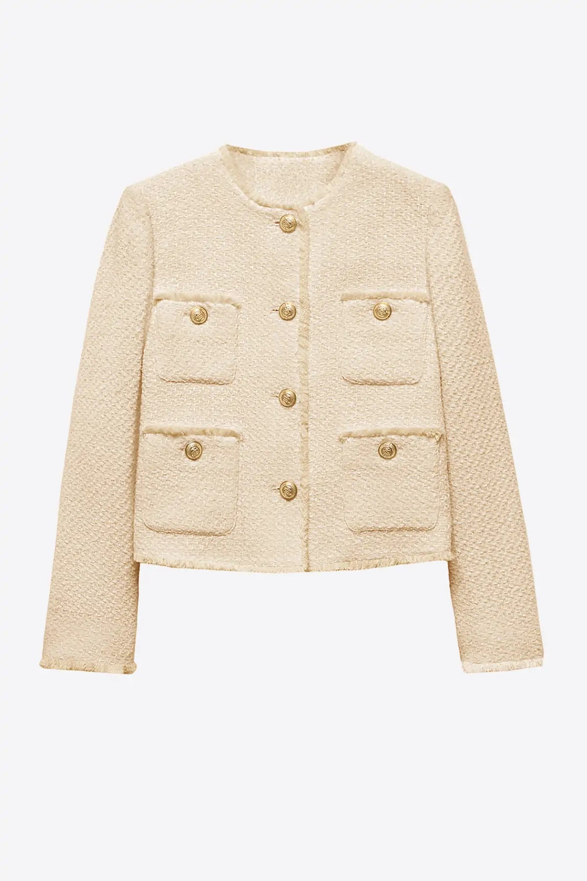 Womens Light Khaki Cropped Jackets | CicyBell
