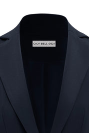 CICY BELL 0521 Womens Navy Casual Work Blazers