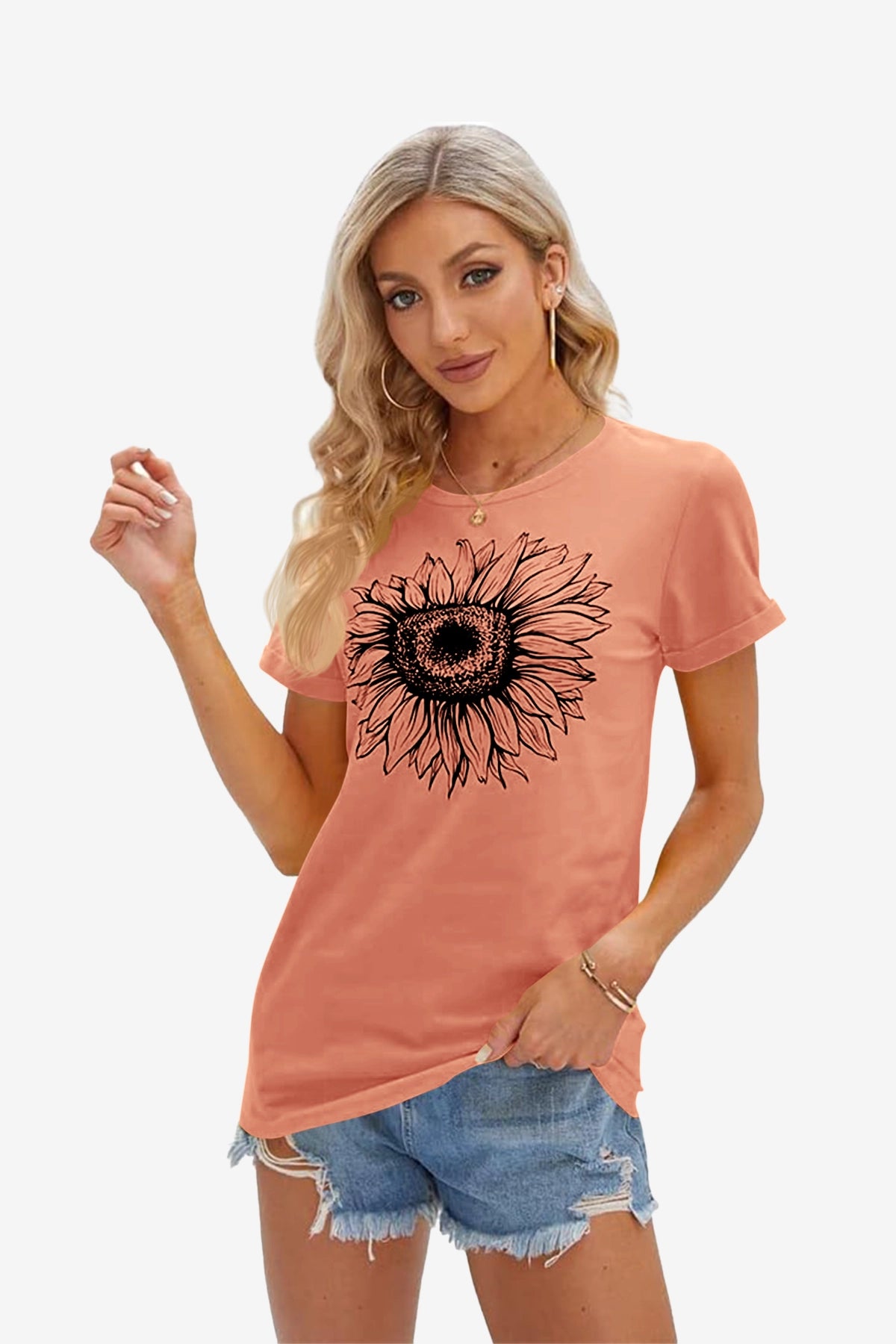 Cicy Bell Women's Sunflower Graphic T-Shirt1