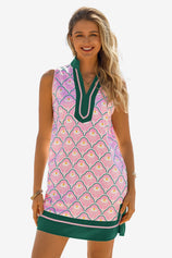 Womens Light Pink Summer Floral Printed Mini Dress  | CicyBell