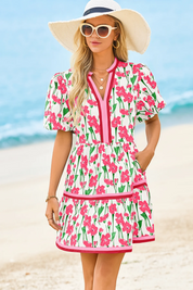 Cicy Bell Women's V-Neck Floral Mini Dress2