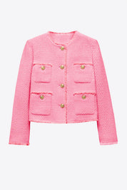 Womens Pink Cropped Jackets | CicyBell