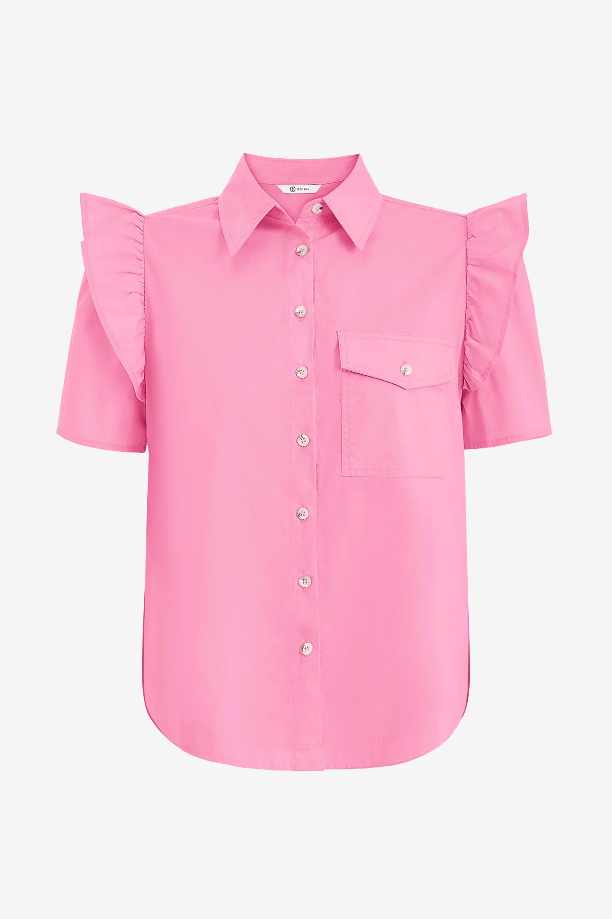 Womens Pink Babydoll Button Down Shirts | CicyBell
