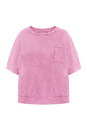Womens Hot Pink Cropped Oversized Tshirt | CicyBell