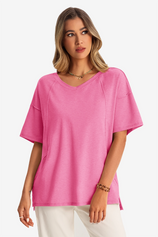 Womens Pink Oversized T Shirts | CicyBell
