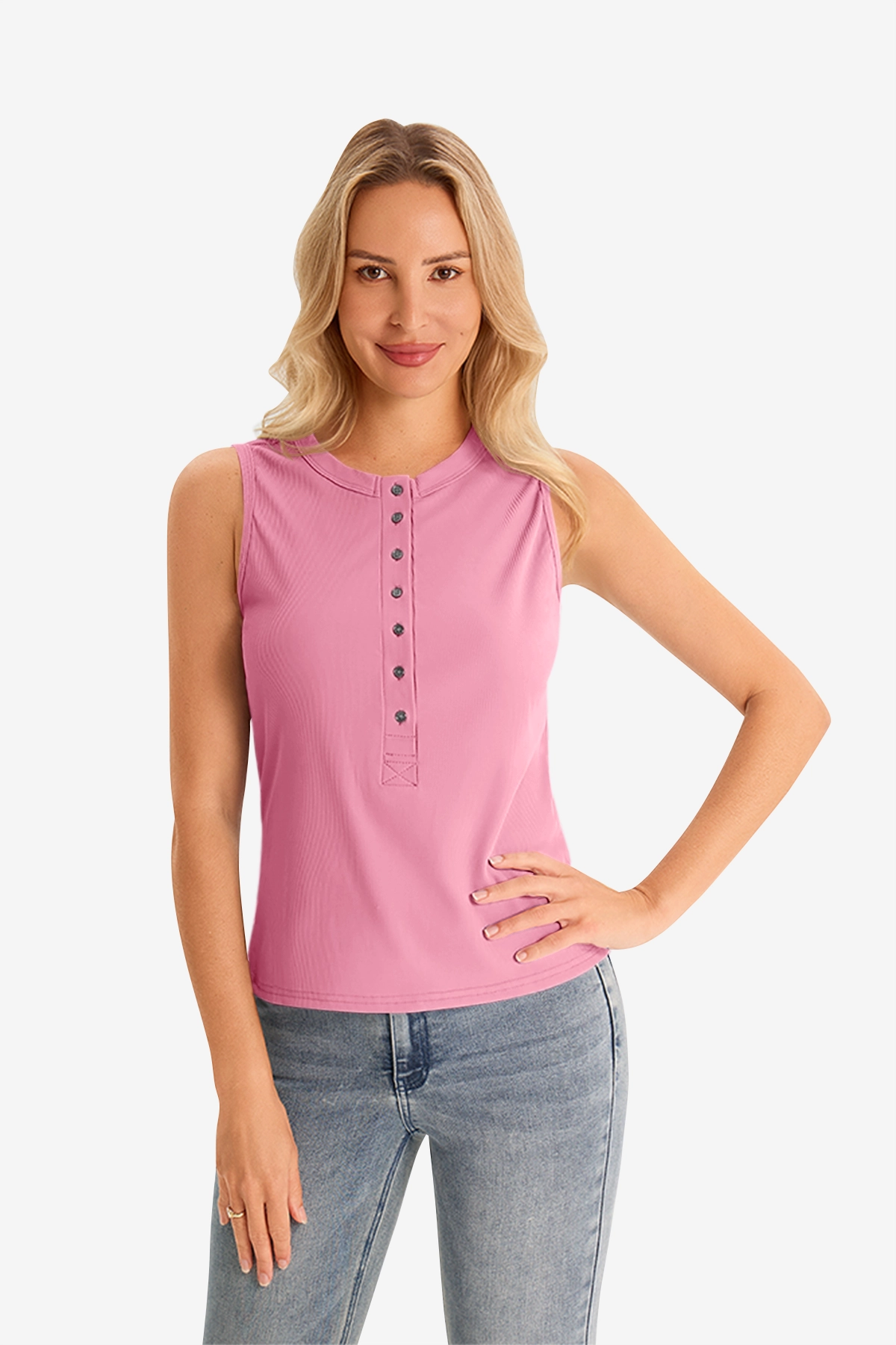 Cicy Bell Women's Henley Tank Top 1