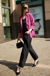 Cicy Bell Womens Purple Casual Work Blazers