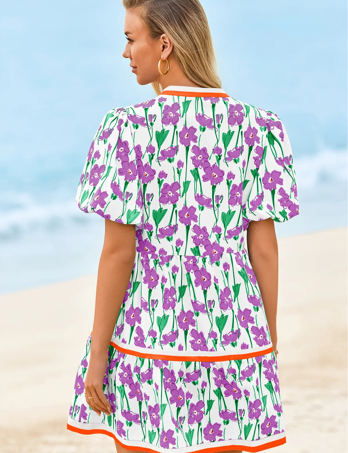 Cicy Bell Women's V-Neck Floral Mini Dress3