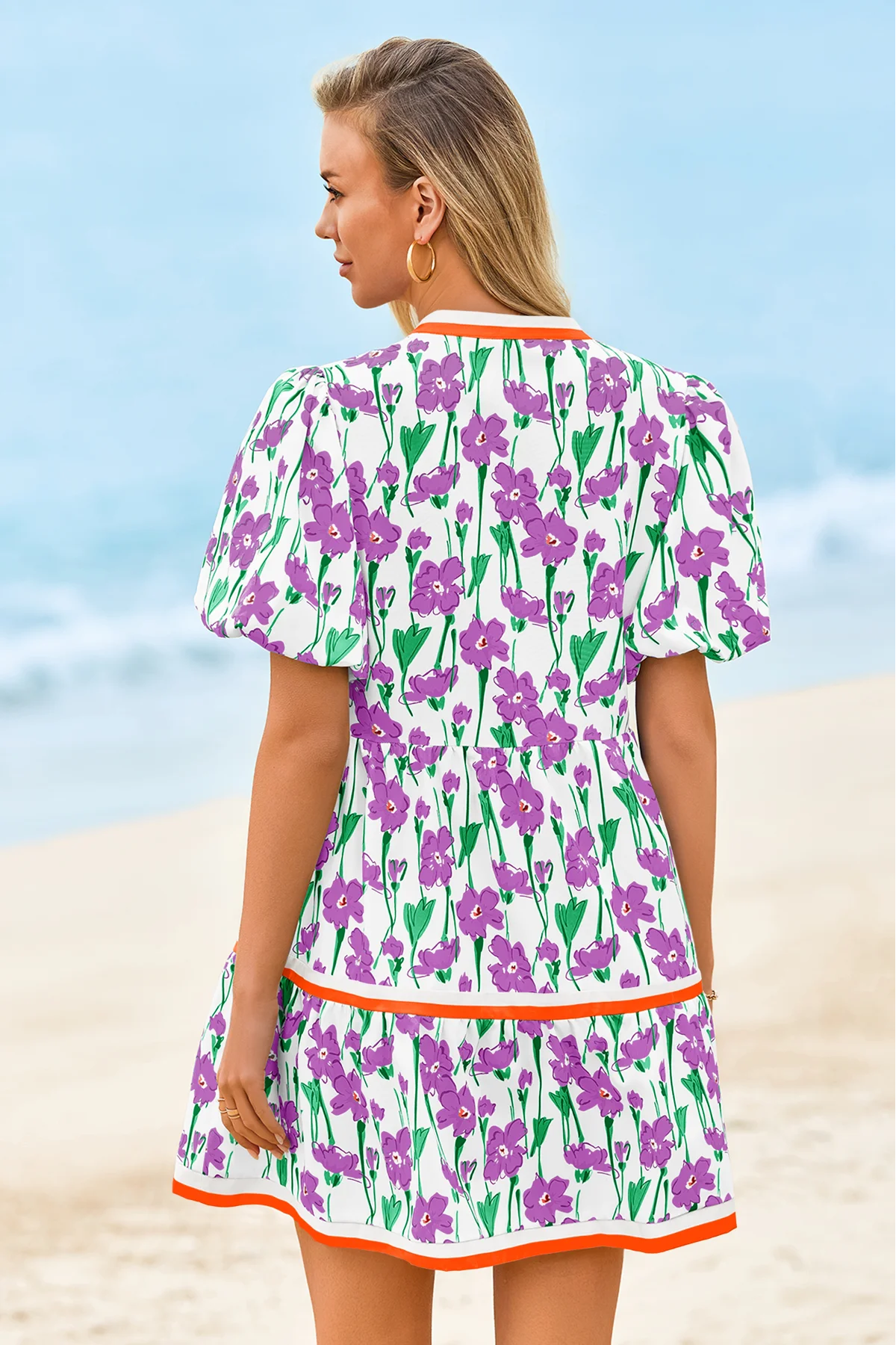 Cicy Bell Women's V-Neck Floral Mini Dress3