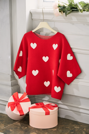 Womens Red Half Sleeve Sweaters  | CicyBell
