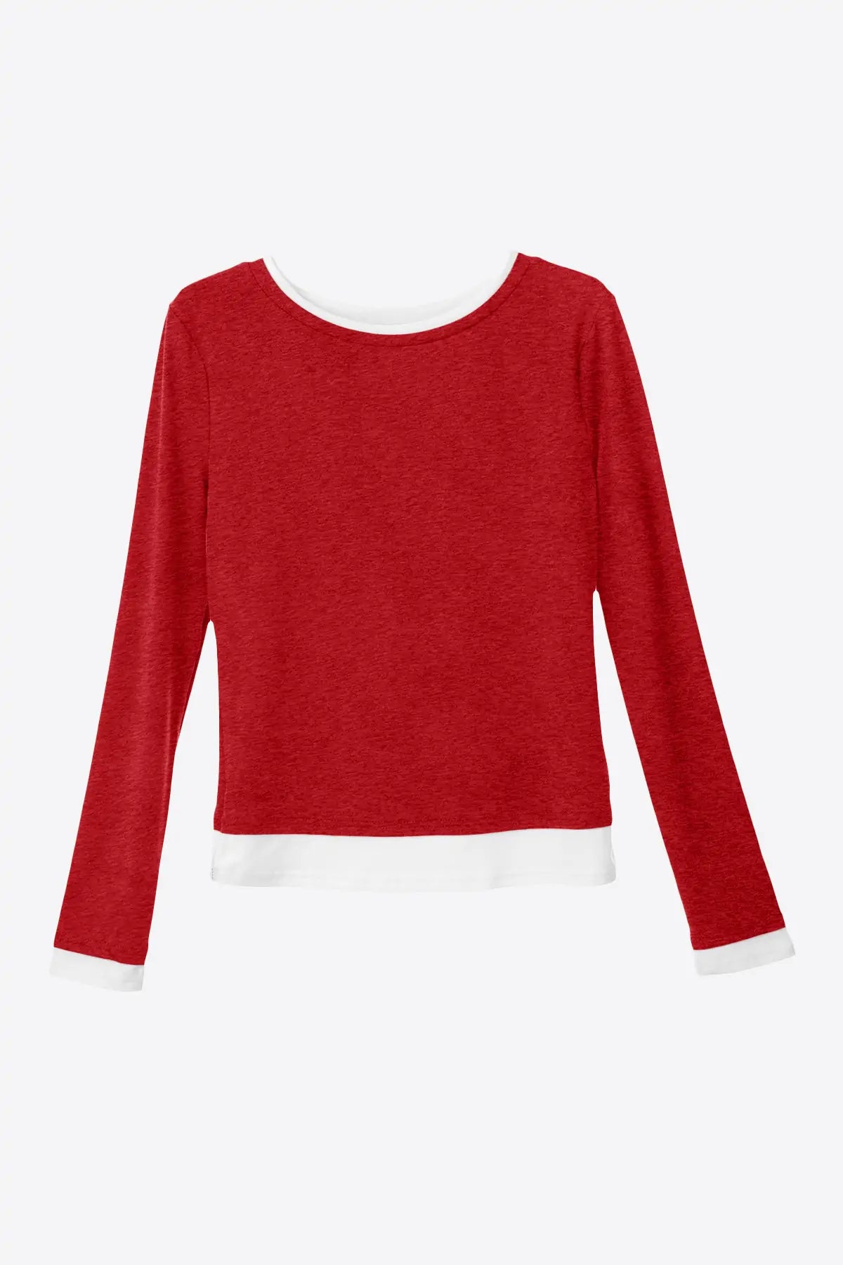 Womens Red Long Sleeve Tops  | CicyBell
