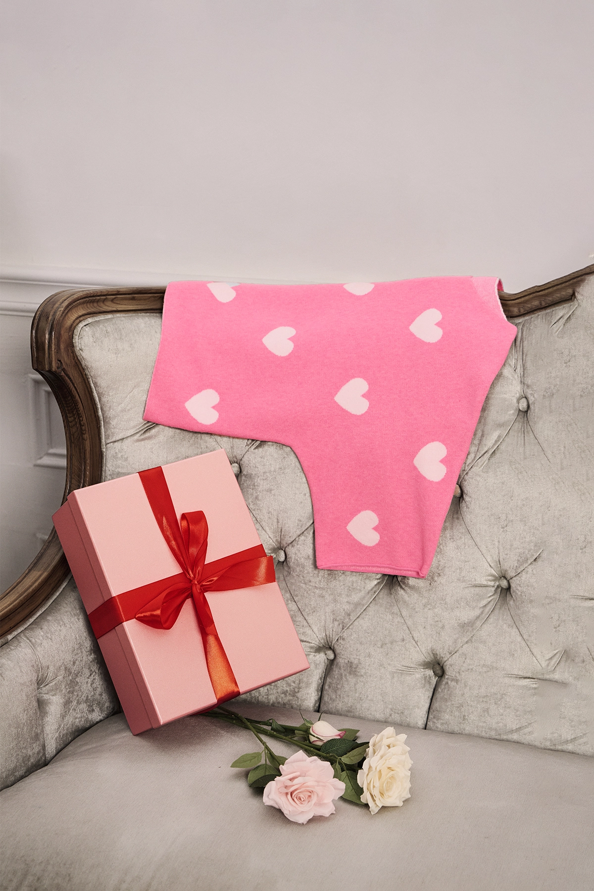 Womens Rose Red Half Sleeve Sweaters  | CicyBell