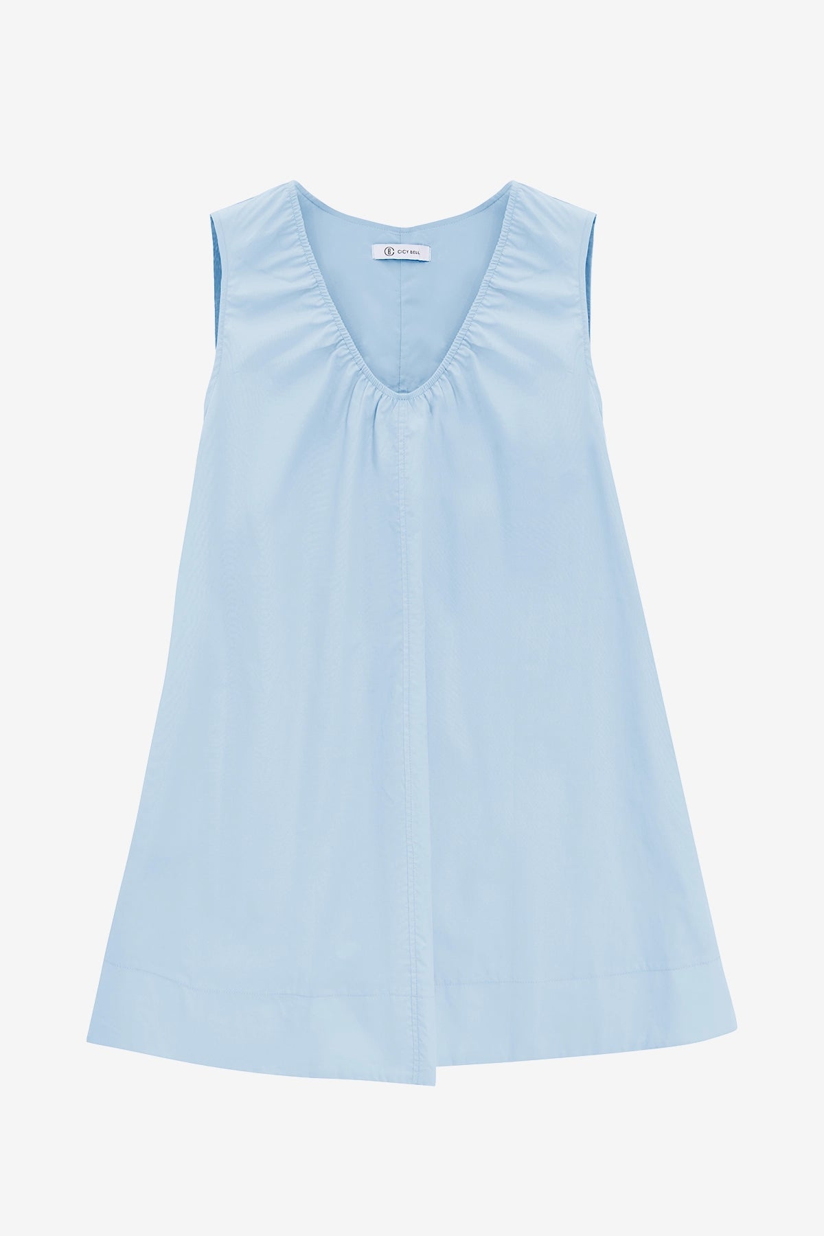Womens Sky Blue Babydoll Tank Mini Dress | CicyBell