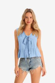 Cicy Bell Women's V-Neck Babydoll Tank Top1