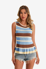 Cicy Bell Women's Striped Sweater Vest1