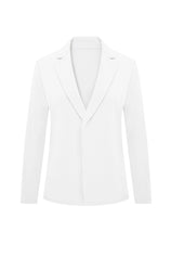 Cicy Bell Womens White Knit Blazer