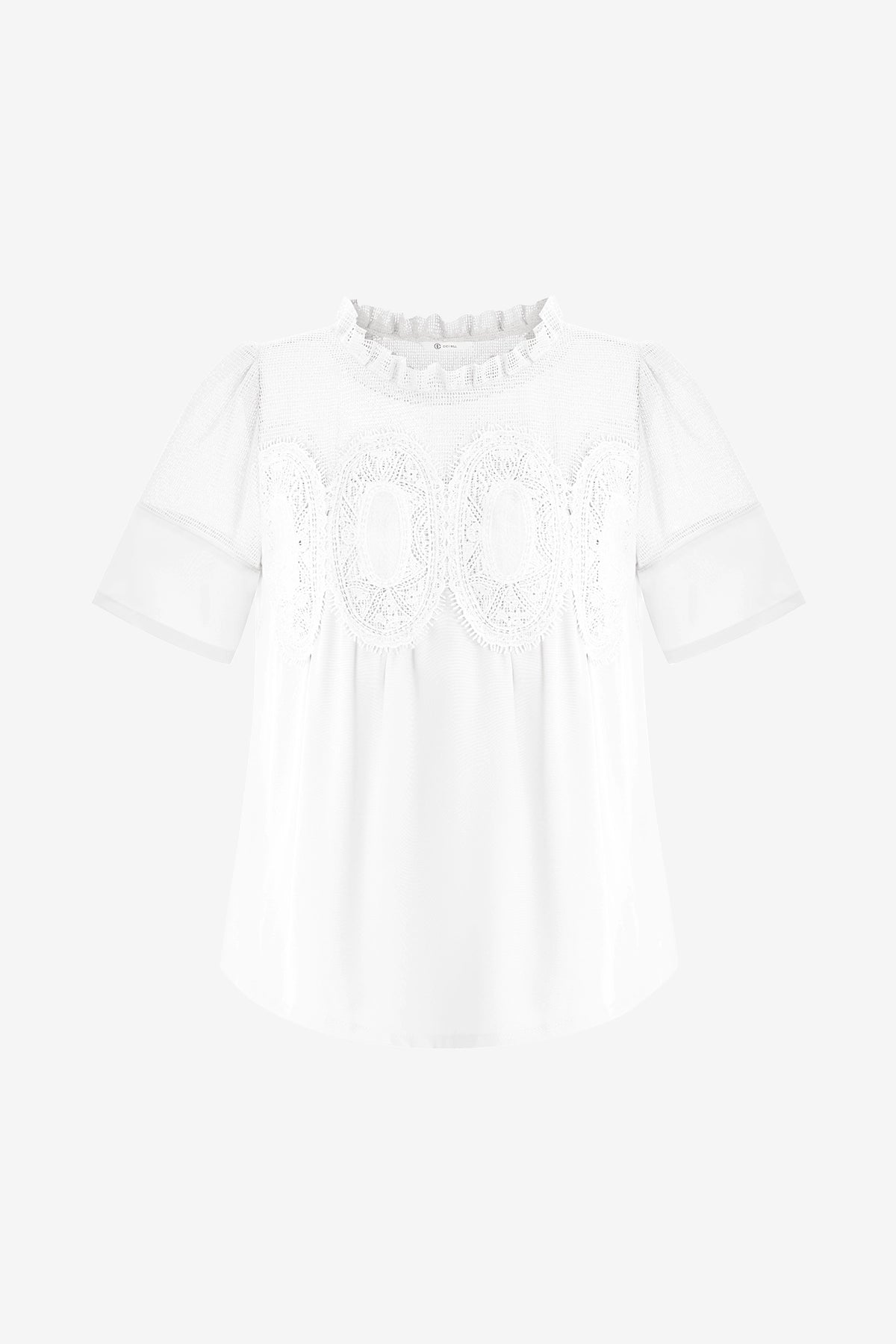 Womens White Flowy Lace Blouses | CicyBell