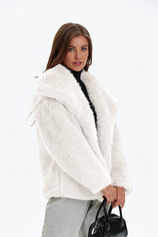 Womens White Casual Oversized Lapel Jackets | CicyBell