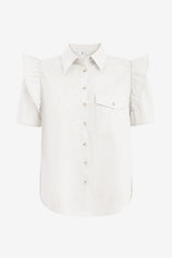 Womens White Babydoll Button Down Shirts | CicyBell