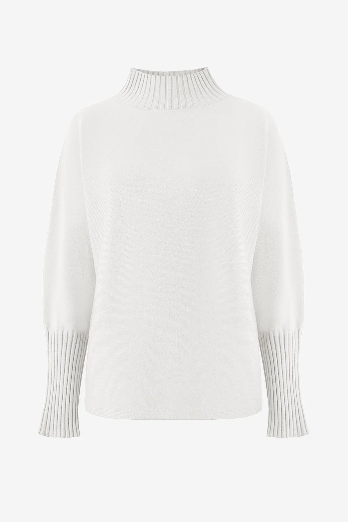 Womens White Mock Neck Sweaters | CicyBell