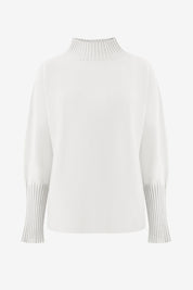 Womens White Mock Neck Sweaters | CicyBell
