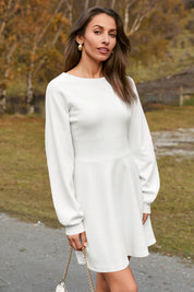 Cicy Bell Women's Puff Sleeve Sweater Dress3