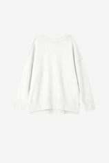 Womens White Casual Long Sleeve Sweaters | CicyBell