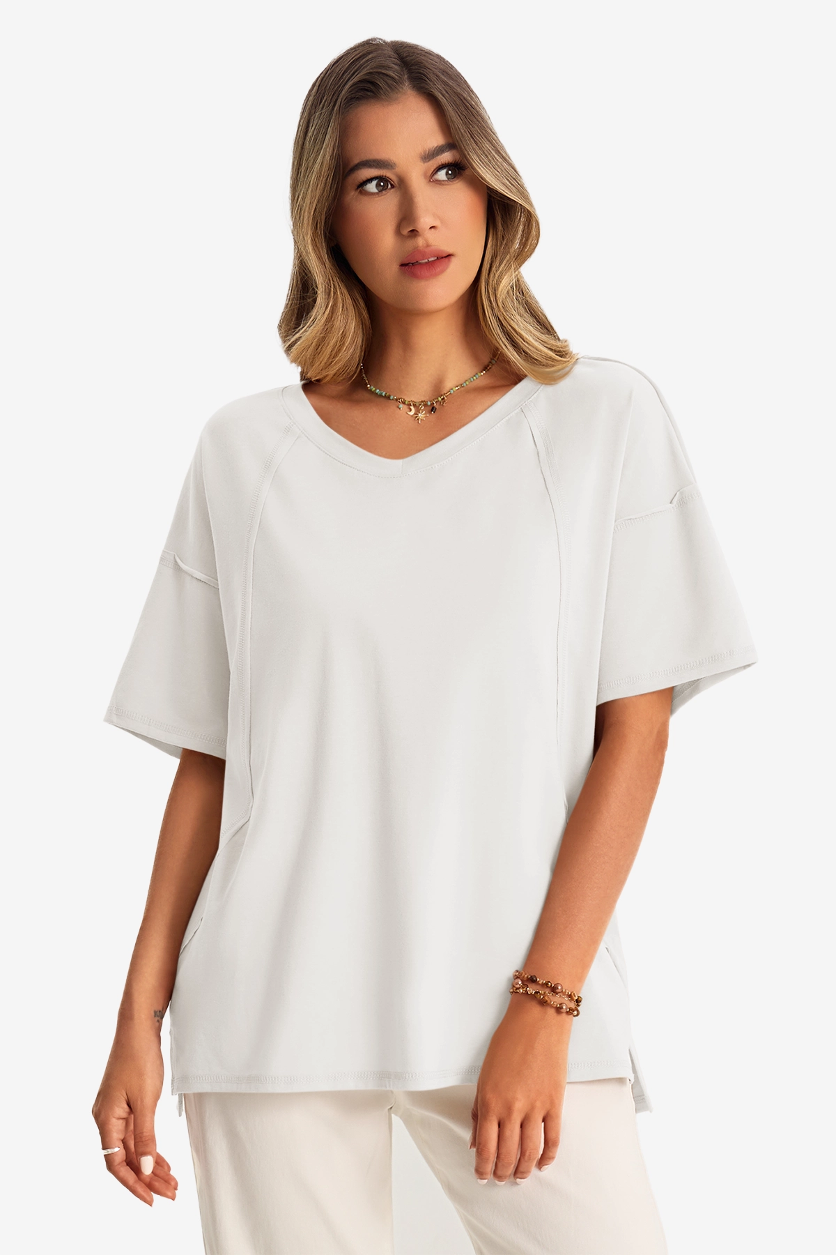 Womens White Oversized T Shirts | CicyBell