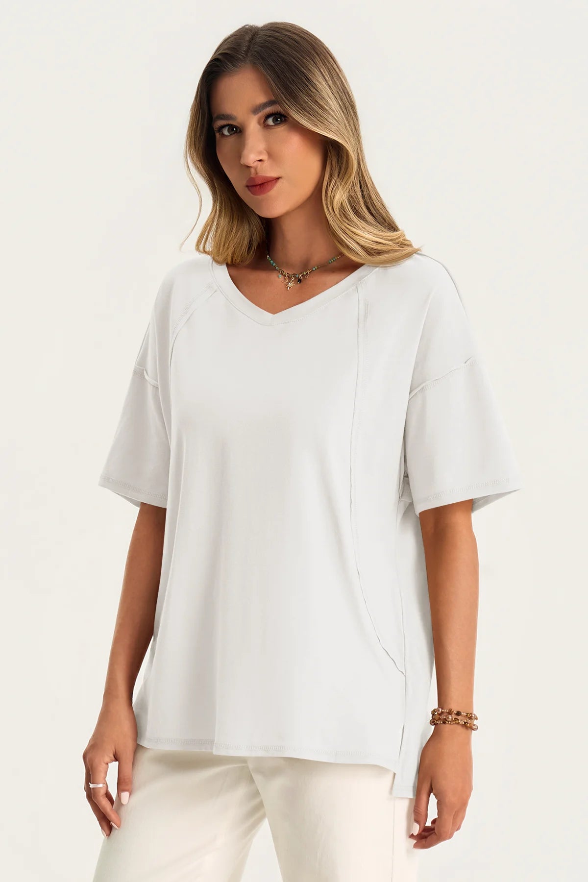 Womens White Oversized T Shirts | CicyBell