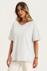 Womens White Oversized T Shirts | CicyBell