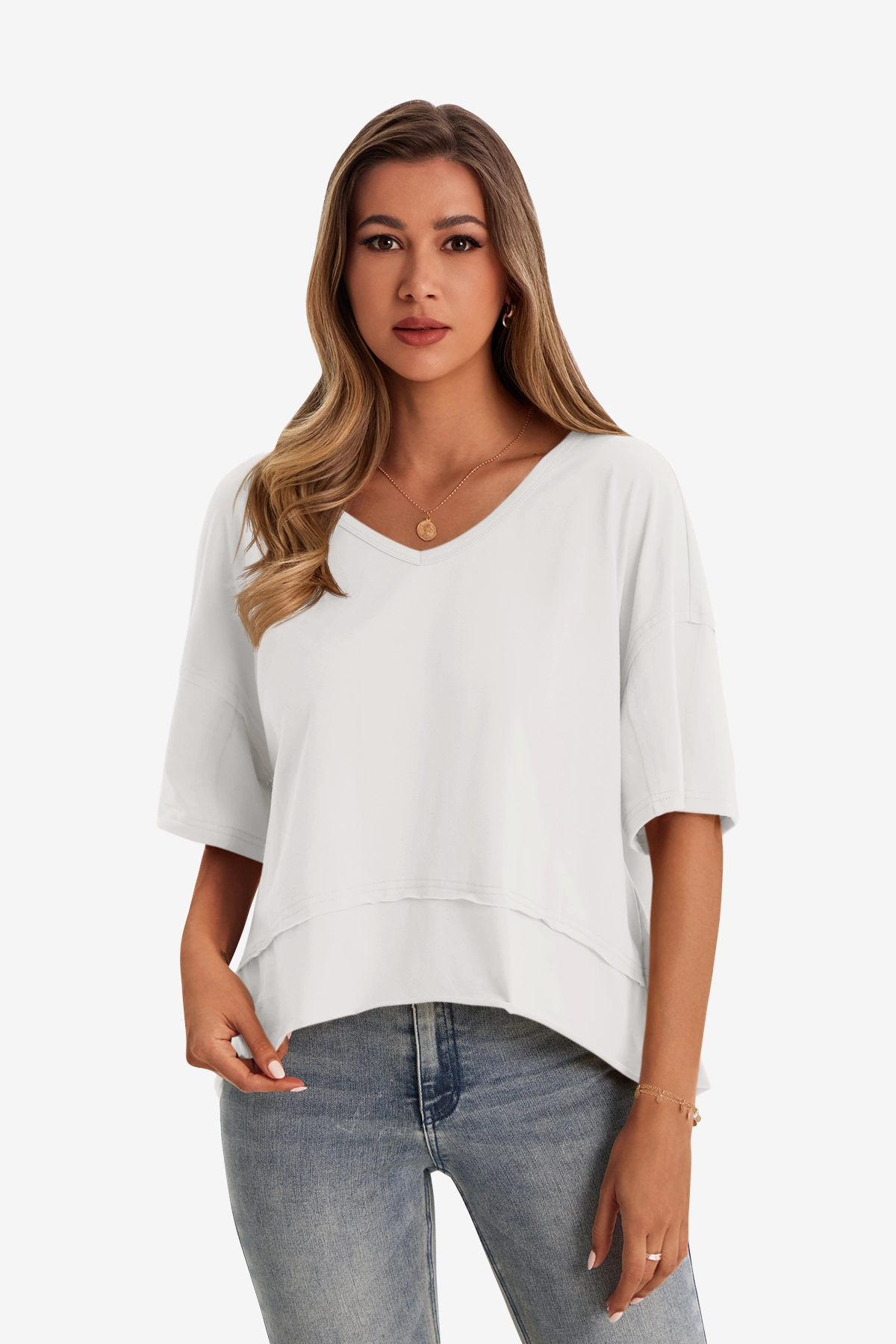 Womens White Oversized T-Shirts | CicyBell